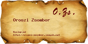 Oroszi Zsombor névjegykártya